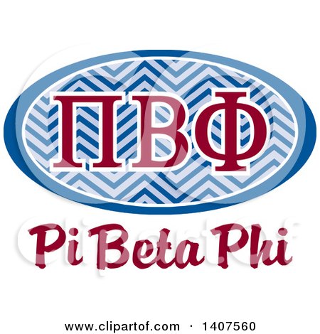 Clipart of a College Phi Beta Phi Sorority Organization Design - Royalty Free Vector Illustration by Johnny Sajem