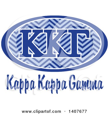 Clipart of a College Kappa Kappa Gamma Sorority Organization Design - Royalty Free Vector Illustration by Johnny Sajem