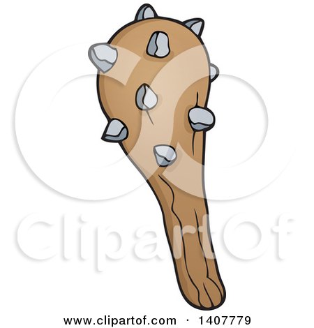 Clipart of a Caveman Club - Royalty Free Vector Illustration by visekart