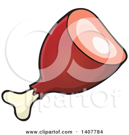 Clipart of a Leg of Meat - Royalty Free Vector Illustration by visekart