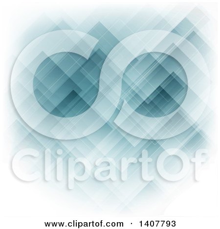 Clipart of a Blue Toned Geometric Background - Royalty Free Vector Illustration by KJ Pargeter