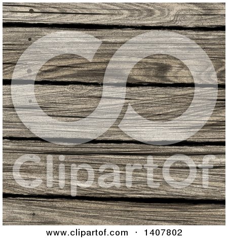 Clipart of a Vintage Aged Wood Plank Texture Background - Royalty Free Vector Illustration by KJ Pargeter