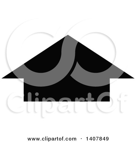 Clipart of a Black and White up Directional Arrow Design Element - Royalty Free Vector Illustration by dero