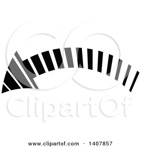 Clipart of a Black and White Left Directional Arrow Design Element - Royalty Free Vector Illustration by dero