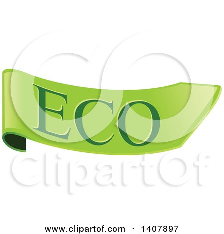 Clipart of a Green Eco Design - Royalty Free Vector Illustration by dero
