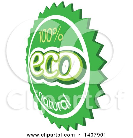 Clipart of a Green Eco Design - Royalty Free Vector Illustration by dero