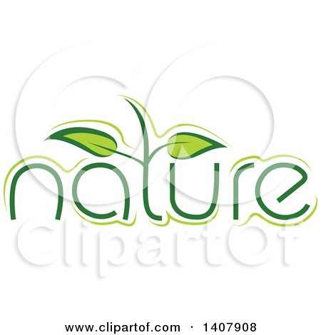 Clipart of a Green Nature Design Element - Royalty Free Vector Illustration by dero
