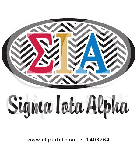 Clipart of a College Sigma Lota Alpha Sorority Organization Design - Royalty Free Vector Illustration by Johnny Sajem