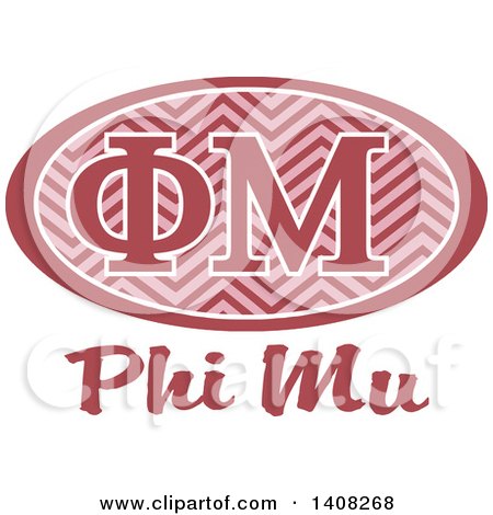 Clipart of a College Phi Mu Sorority Organization Design - Royalty Free Vector Illustration by Johnny Sajem