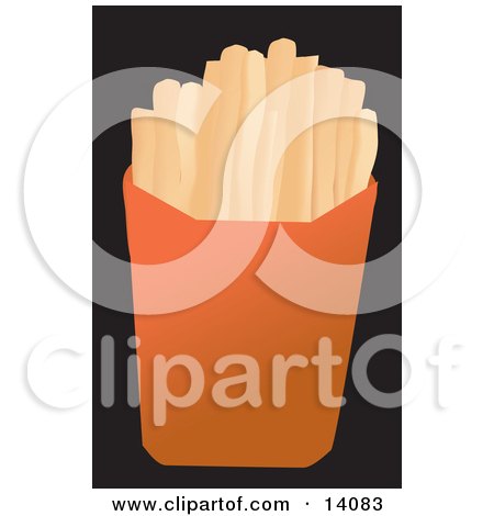 Large Order of French Fries Food Clipart Illustration by Rasmussen Images