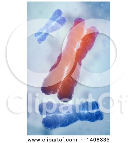 Clipart of a 3d Chromosome Model - Royalty Free Illustration by Mopic
