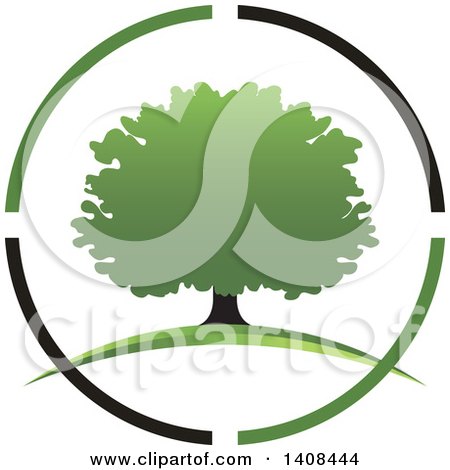 Clipart of a Tree Design - Royalty Free Vector Illustration by Lal Perera