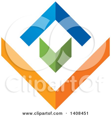 Clipart of a House Made of Abstract Arrows - Royalty Free Vector Illustration by Lal Perera