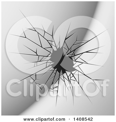 Clipart of a Background of Shattered Glass - Royalty Free Vector Illustration by Lal Perera