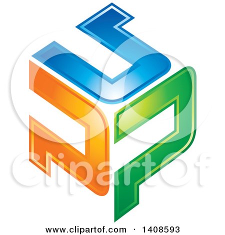 Clipart of a Letter P Design - Royalty Free Vector Illustration by Lal Perera