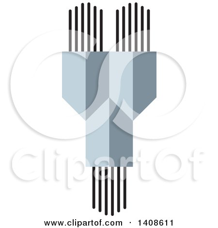 Clipart of an Abstract Icon - Royalty Free Vector Illustration by Lal Perera