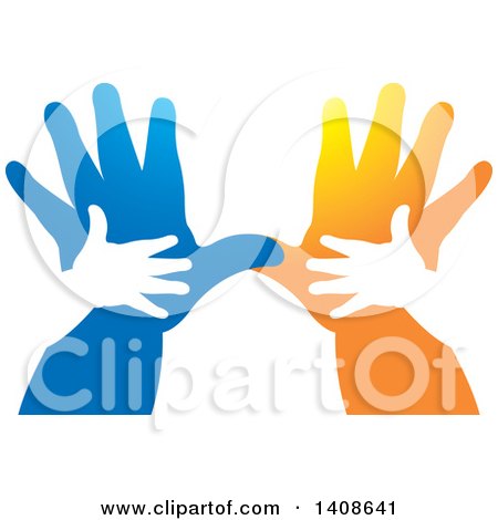 Clipart of Silhouetted Hands - Royalty Free Vector Illustration by Lal Perera