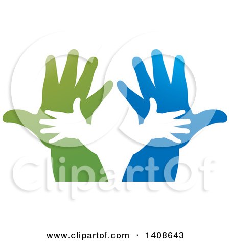 Clipart of Silhouetted Hands - Royalty Free Vector Illustration by Lal Perera