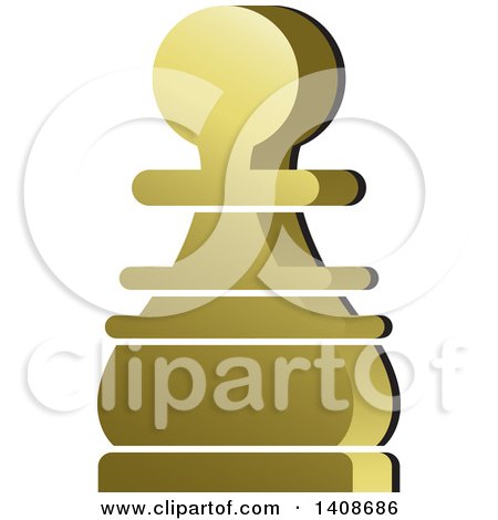 Clipart of a Chess Pawn Piece - Royalty Free Vector Illustration by Lal Perera