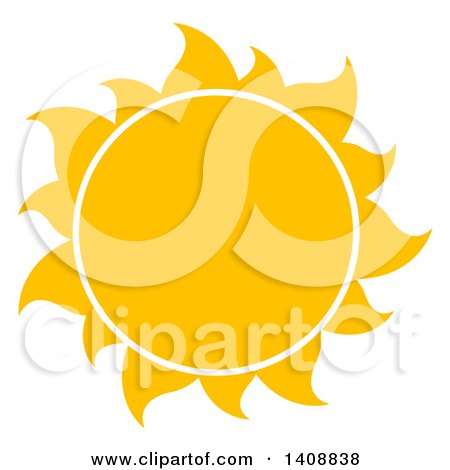 Clipart of a Yellow Summer Time Sun - Royalty Free Vector Illustration by Hit Toon