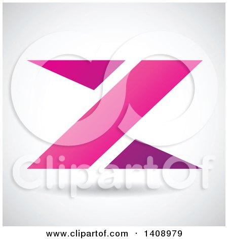 Clipart of a Triangular Letter Z Abstract Design - Royalty Free Vector Illustration by cidepix