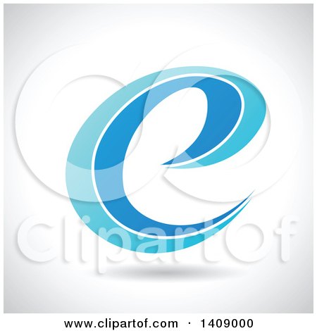 Clipart of a Lowercase Curvy Letter E Abstract Design - Royalty Free Vector Illustration by cidepix