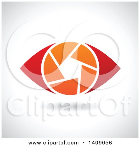 Clipart of a Gradient Shutter Eye Design - Royalty Free Vector Illustration by cidepix