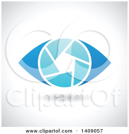 Clipart of a Gradient Shutter Eye Design - Royalty Free Vector Illustration by cidepix