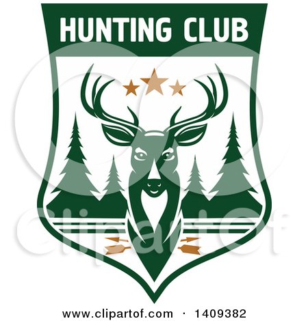 Clipart of a Deer Hunting Design - Royalty Free Vector Illustration by Vector Tradition SM
