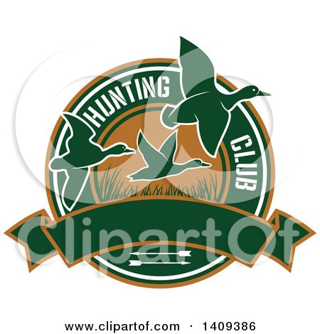 Clipart of a Duck Hunting Design - Royalty Free Vector Illustration by Vector Tradition SM