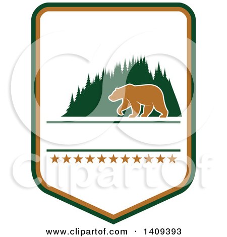 Clipart of a Bear Hunting Design - Royalty Free Vector Illustration by Vector Tradition SM