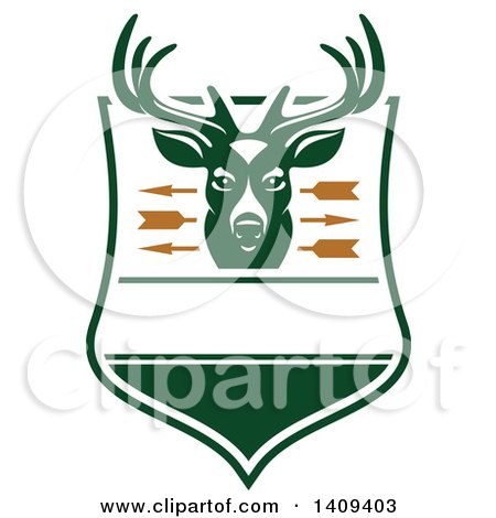 Clipart of a Deer Hunting Design - Royalty Free Vector Illustration by Vector Tradition SM