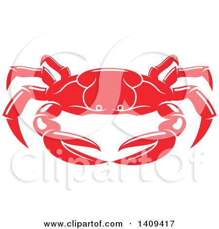 Clipart of a Crab Seafood Design - Royalty Free Vector Illustration by Vector Tradition SM