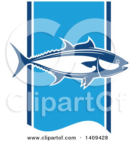 Clipart of a Tuna Fish Seafood Design - Royalty Free Vector Illustration by Vector Tradition SM