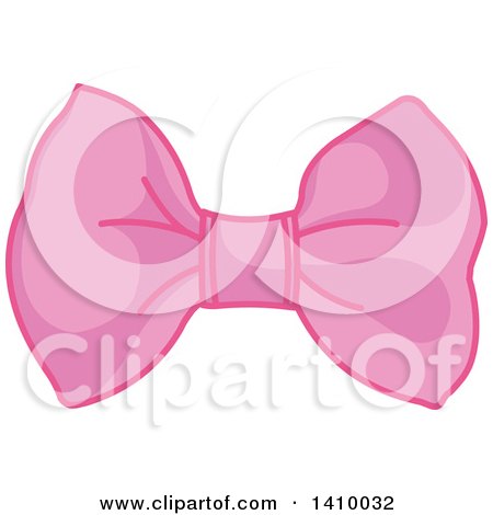 Clipart of a Pink Princess Bow - Royalty Free Vector Illustration by Pushkin