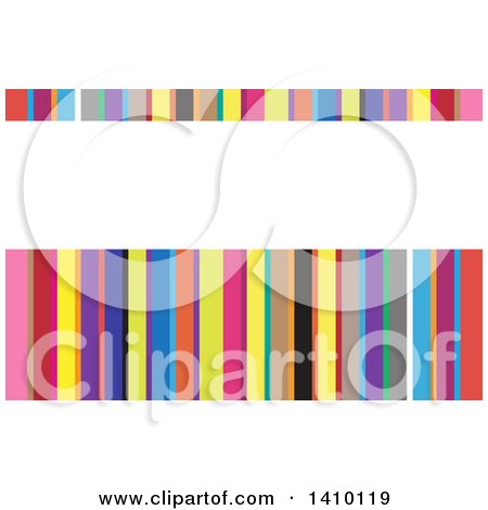 Clipart of a Colorful Stripe Background or Business Card Design - Royalty Free Vector Illustration by KJ Pargeter