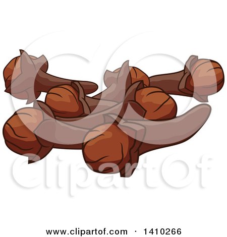 Clipart of a Culinary Herb Spice - Cloves - Royalty Free Vector Illustration by Vector Tradition SM