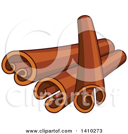 Clipart of a Culinary Herb Spice - Cinnamon Sticks - Royalty Free Vector Illustration by Vector Tradition SM