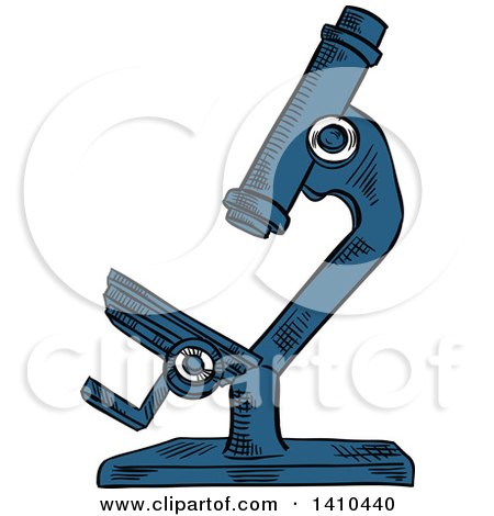 Clipart of a Sketched Microscope - Royalty Free Vector Illustration by Vector Tradition SM