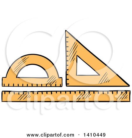 Clipart of Sketched Drafting Rulers - Royalty Free Vector Illustration by Vector Tradition SM