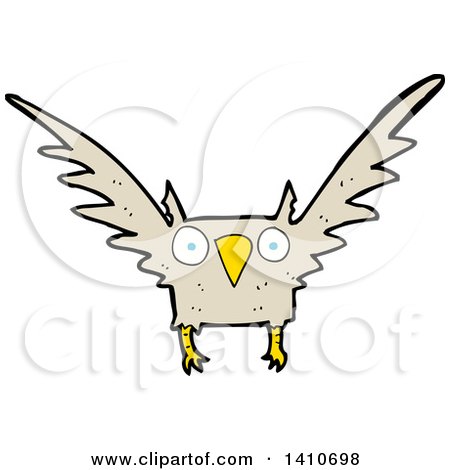 Clipart of a Cartoon Owl - Royalty Free Vector Illustration by lineartestpilot