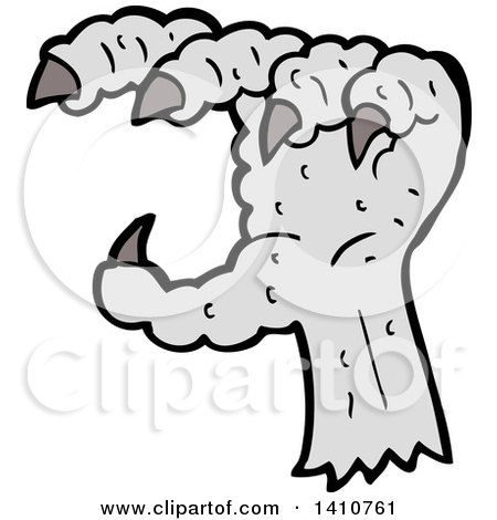 Clipart of a Zombie Hand - Royalty Free Vector Illustration by lineartestpilot