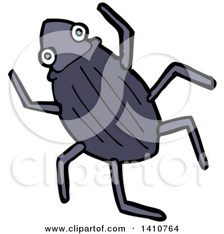 Clipart of a Cartoon Beetle - Royalty Free Vector Illustration by lineartestpilot