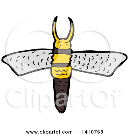 Clipart of a Cartoon Bug - Royalty Free Vector Illustration by lineartestpilot