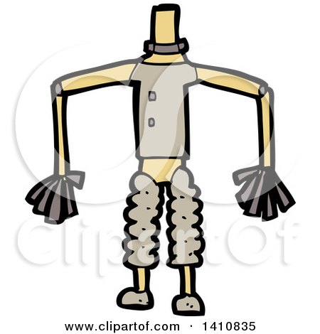 Clipart of a Cartoon Robot - Royalty Free Vector Illustration by lineartestpilot