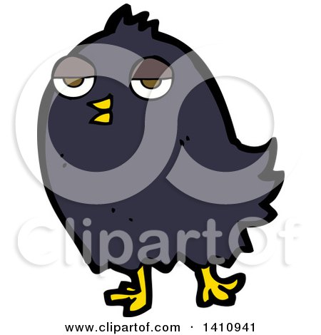 Clipart of a Cartoon Bird - Royalty Free Vector Illustration by lineartestpilot