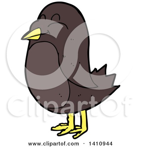Clipart of a Cartoon Bird - Royalty Free Vector Illustration by lineartestpilot