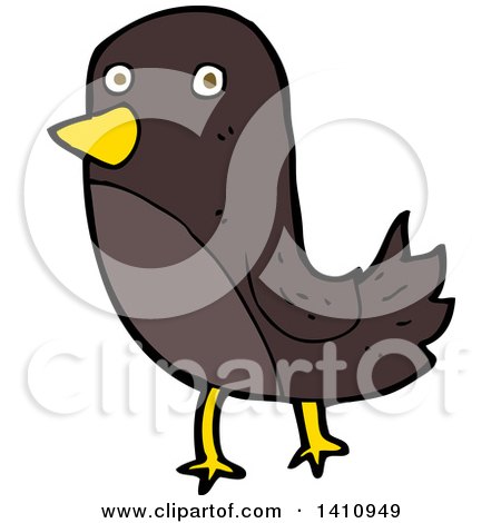 Clipart of a Cartoon Bird - Royalty Free Vector Illustration by lineartestpilot