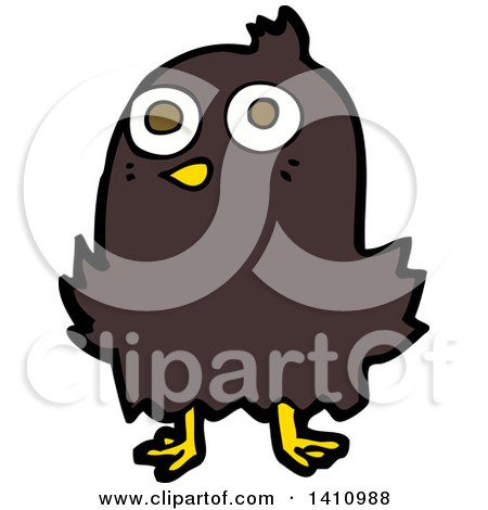 Clipart of a Cartoon Bird - Royalty Free Vector Illustration by lineartestpilot