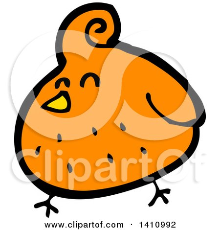 Clipart of a Cartoon Bird - Royalty Free Vector Illustration by lineartestpilot